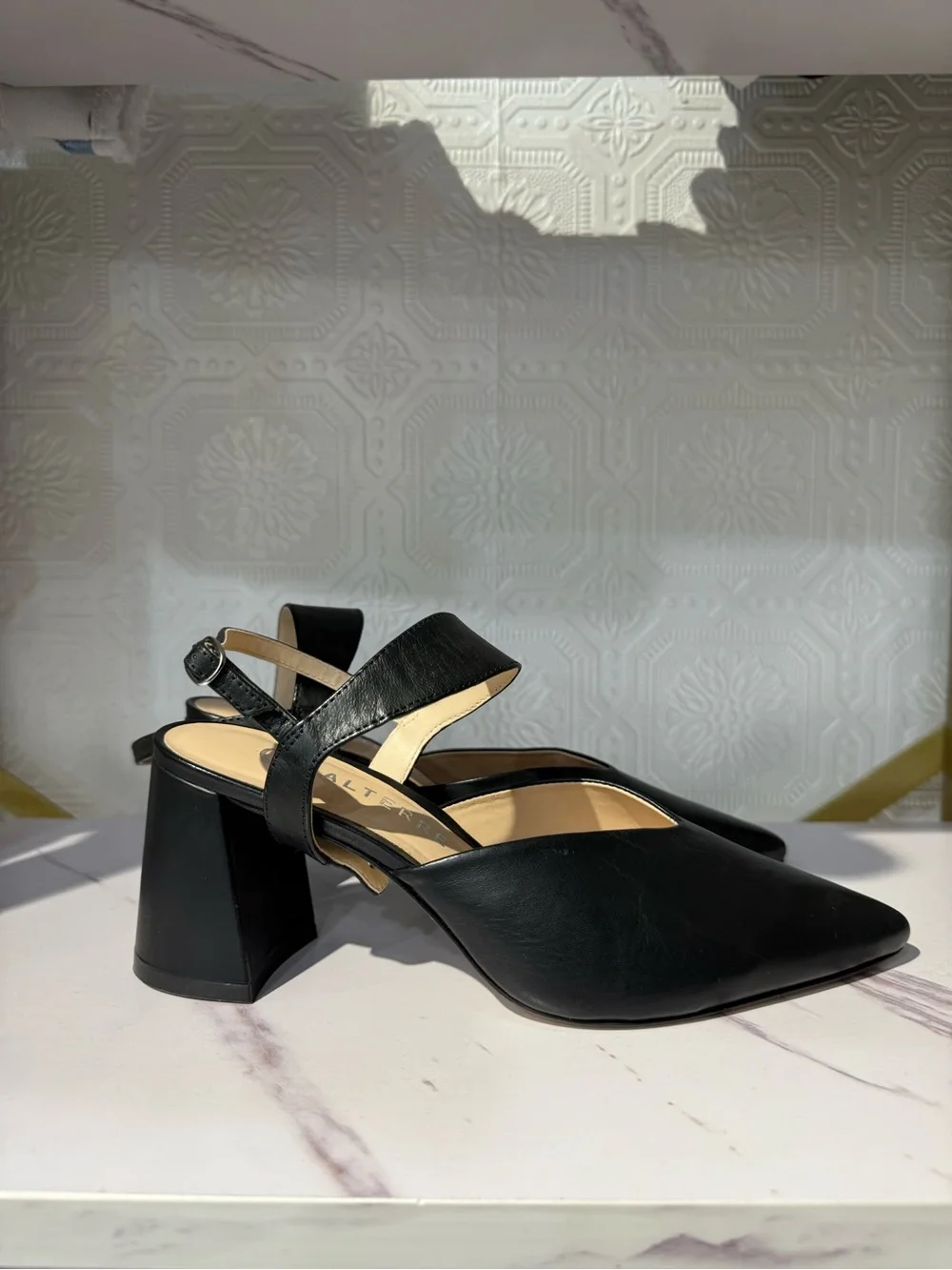Alterre Faire - Customizable Black V Mule + Removable Elsie Strap